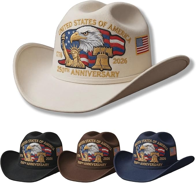 USA 250th Anniversary Cowboy Hat