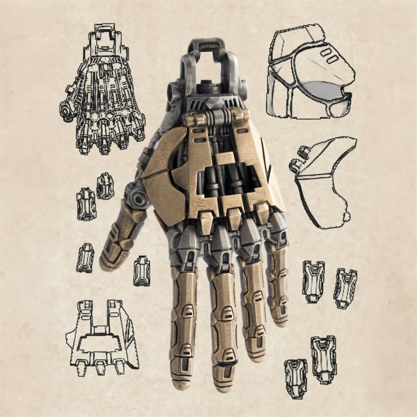 🔥2025 Limited Edition: Robot Hand Pendant – Craft Your Destiny, One Gesture at a Time! ⚙️