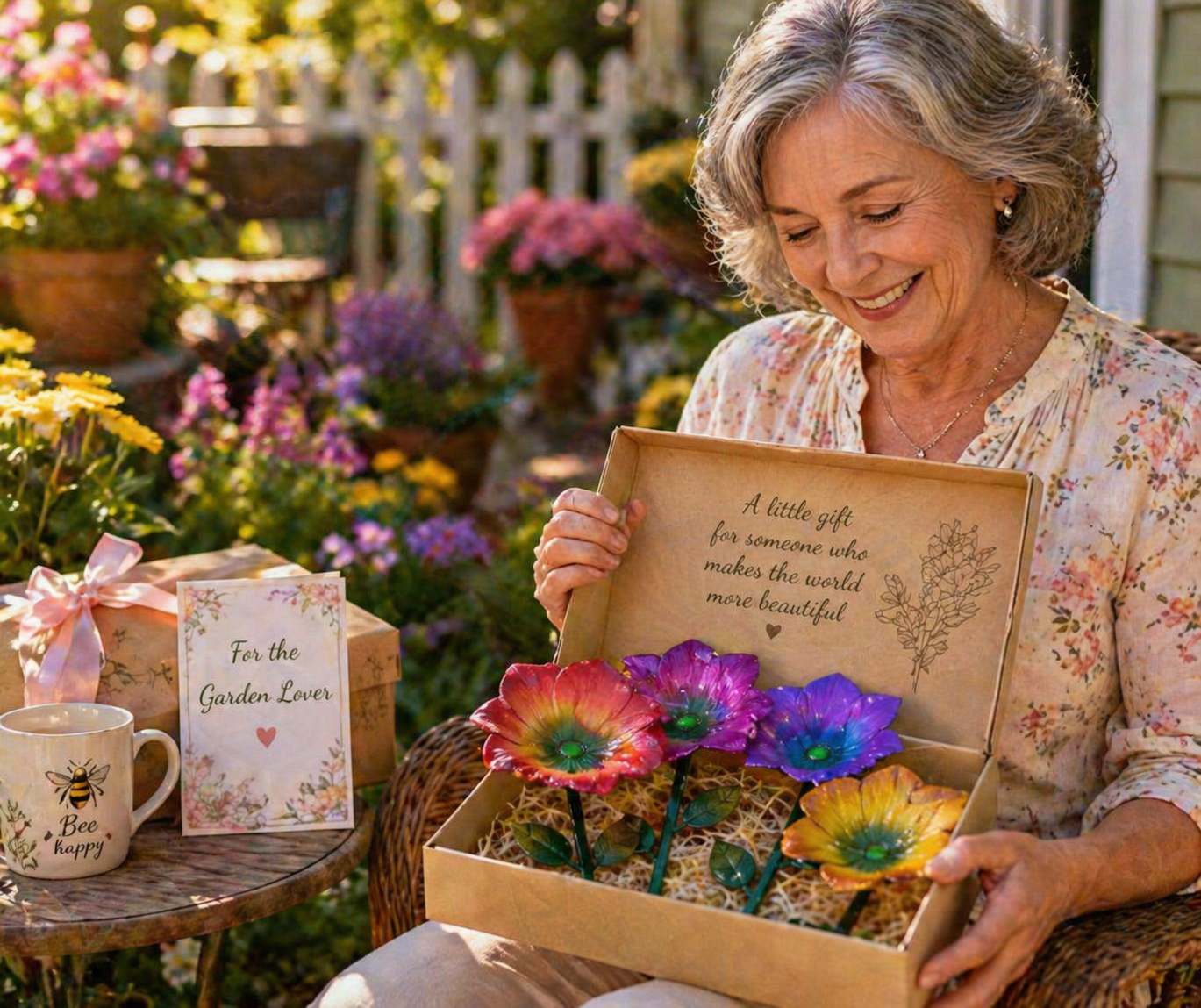Turn Your Yard Into a Pollinator Paradise - Rainbow Bee Watering Flowers