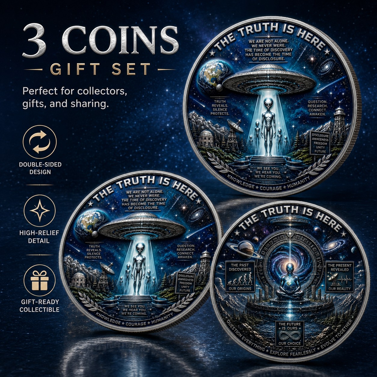 The Truth Is Here UFO Coin