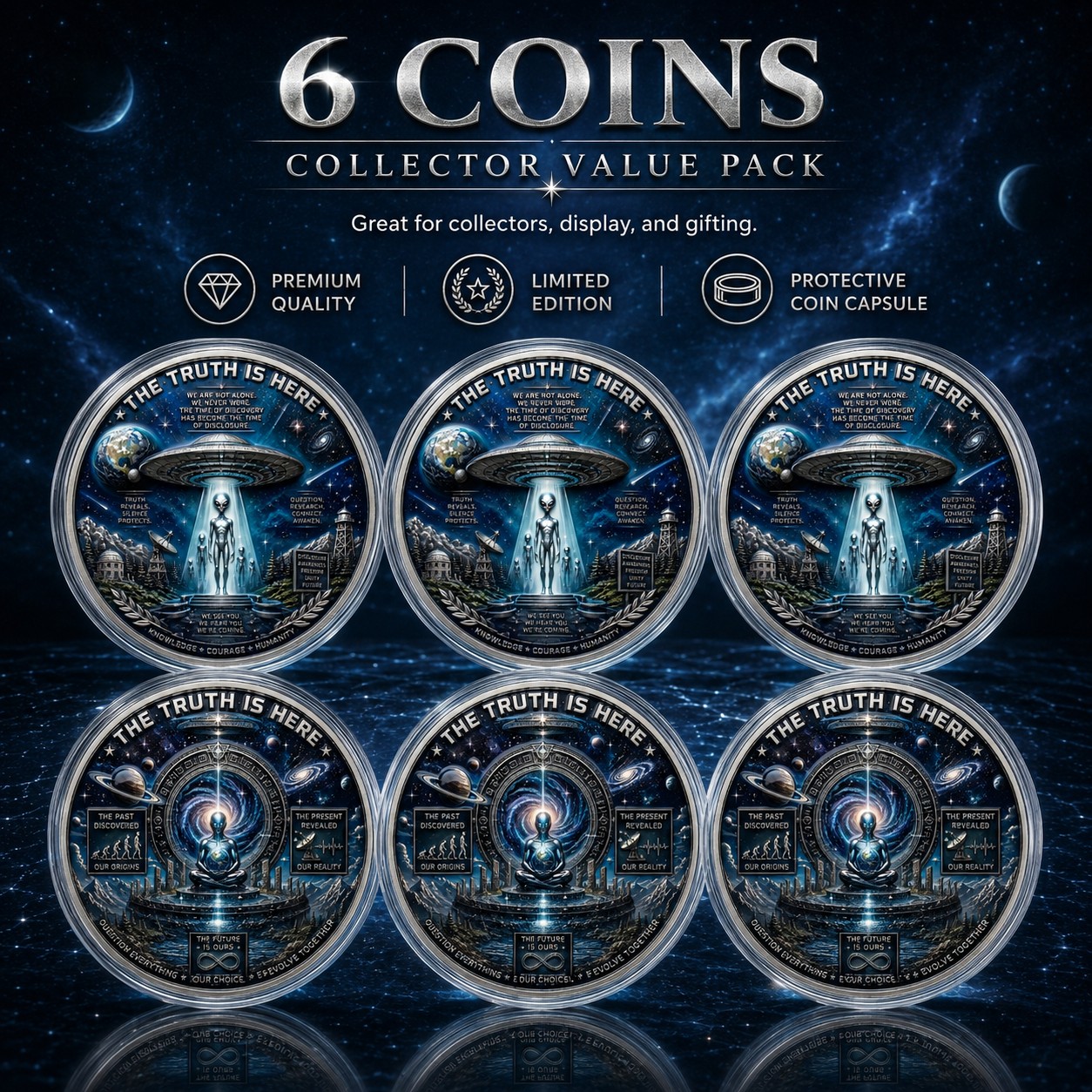 The Truth Is Here UFO Coin