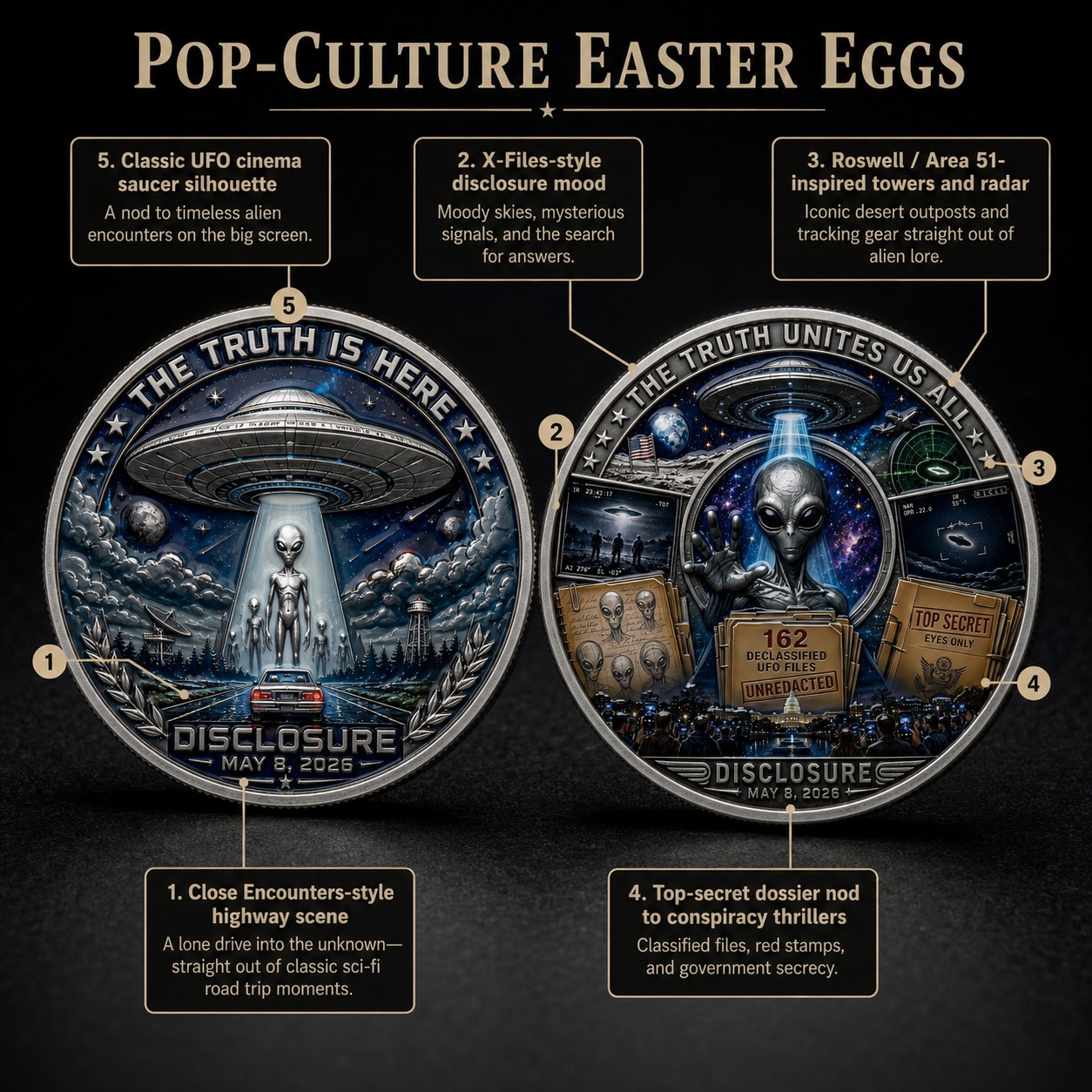 UFO Disclosure Collector Coin