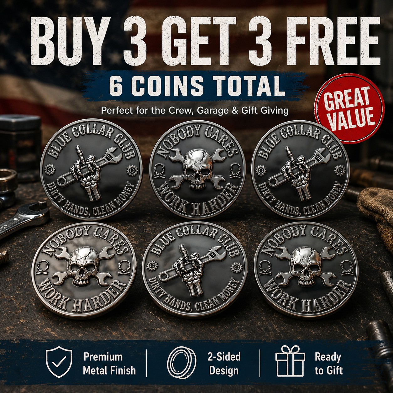 Blue Collar Club Challenge Coin