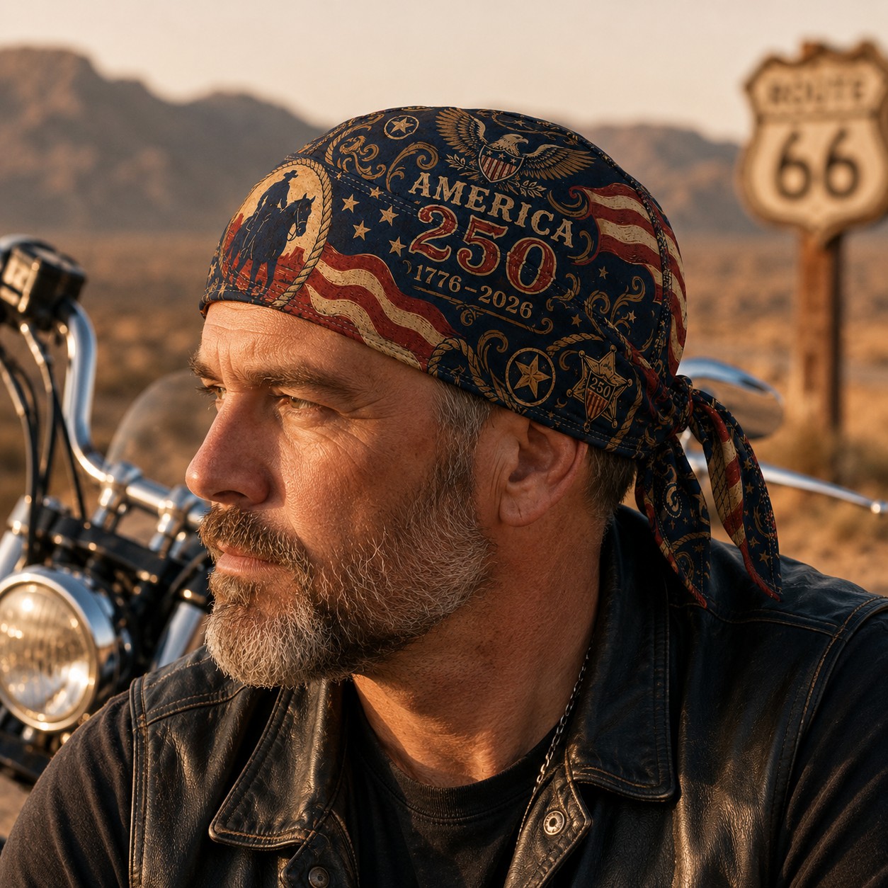 America 250 Cycling Pirate Hat / Biker Headwrap