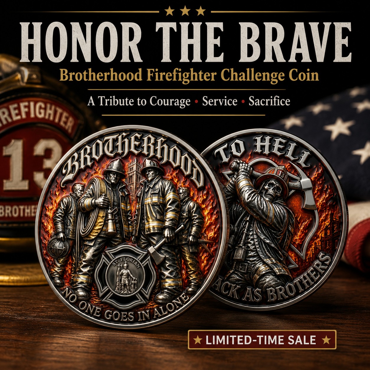 Brotherhood Firefighter Challenge Coin