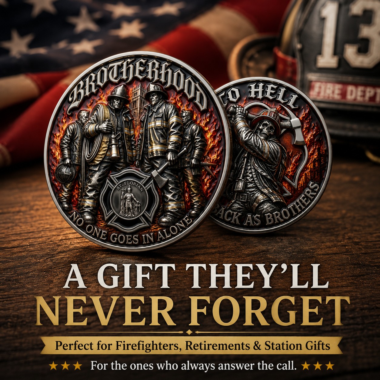 Brotherhood Firefighter Challenge Coin