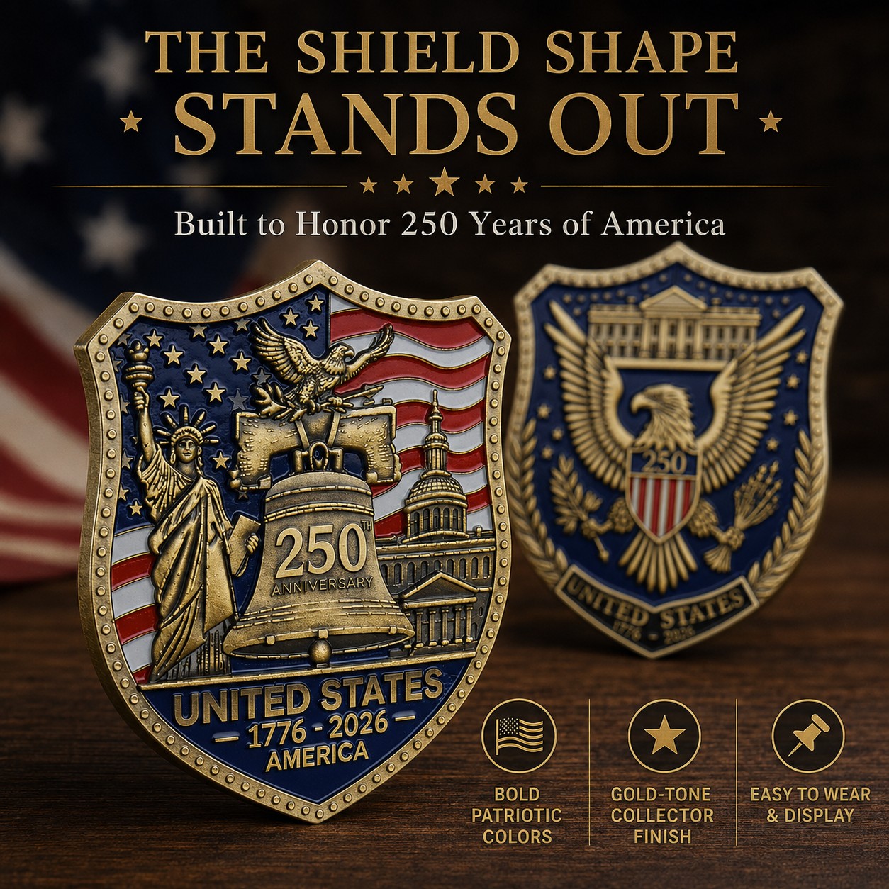 America 250 Shield Commemorative Coin 