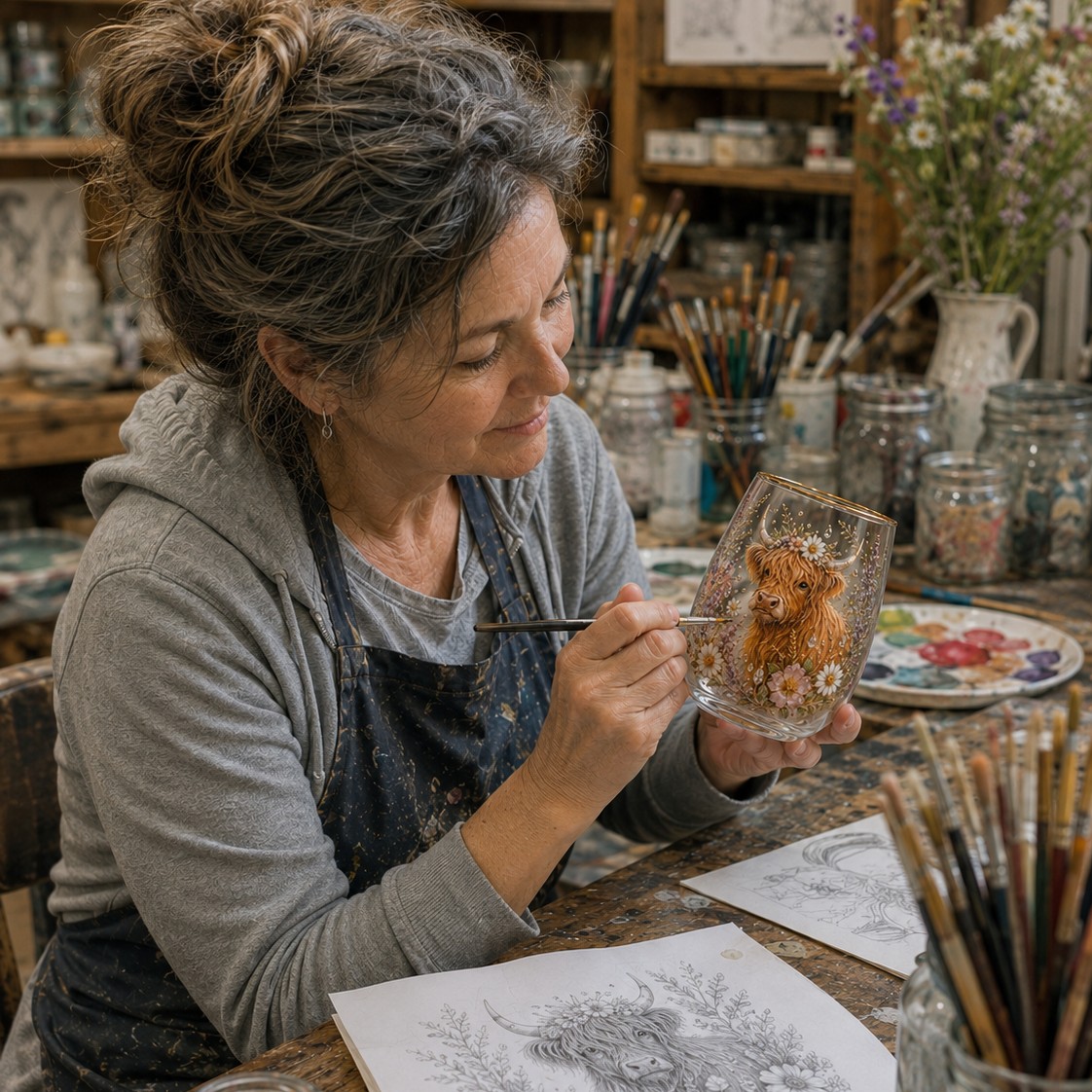 Handmade Highland Beauty Glass
