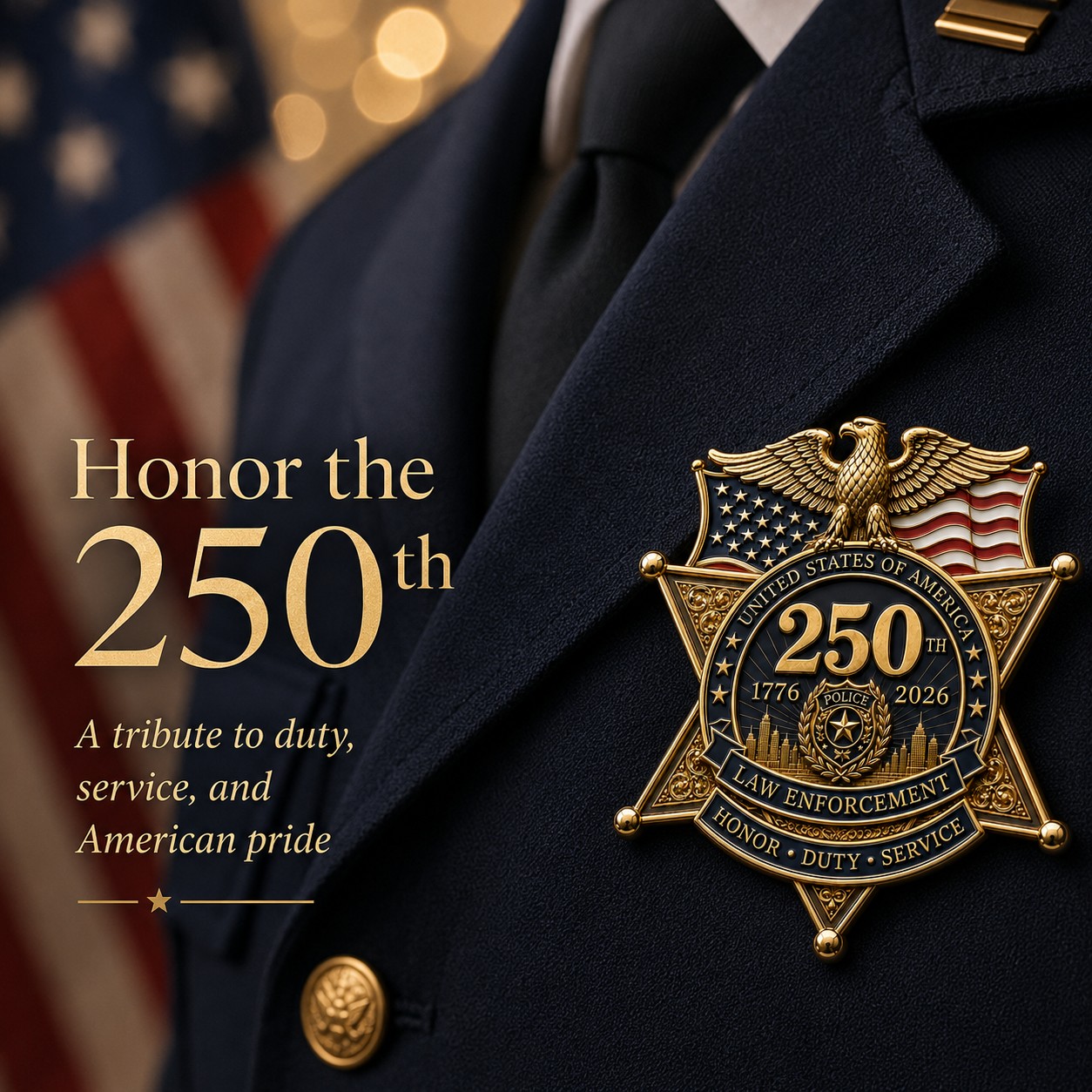 ★Anniversary 49% OFF - America 250 Law Enforcement Brooch