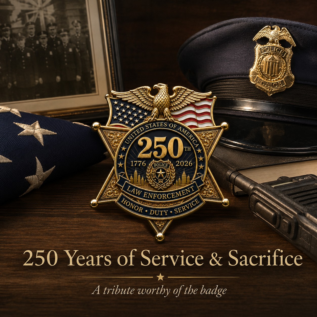 ★Anniversary 49% OFF - America 250 Law Enforcement Brooch