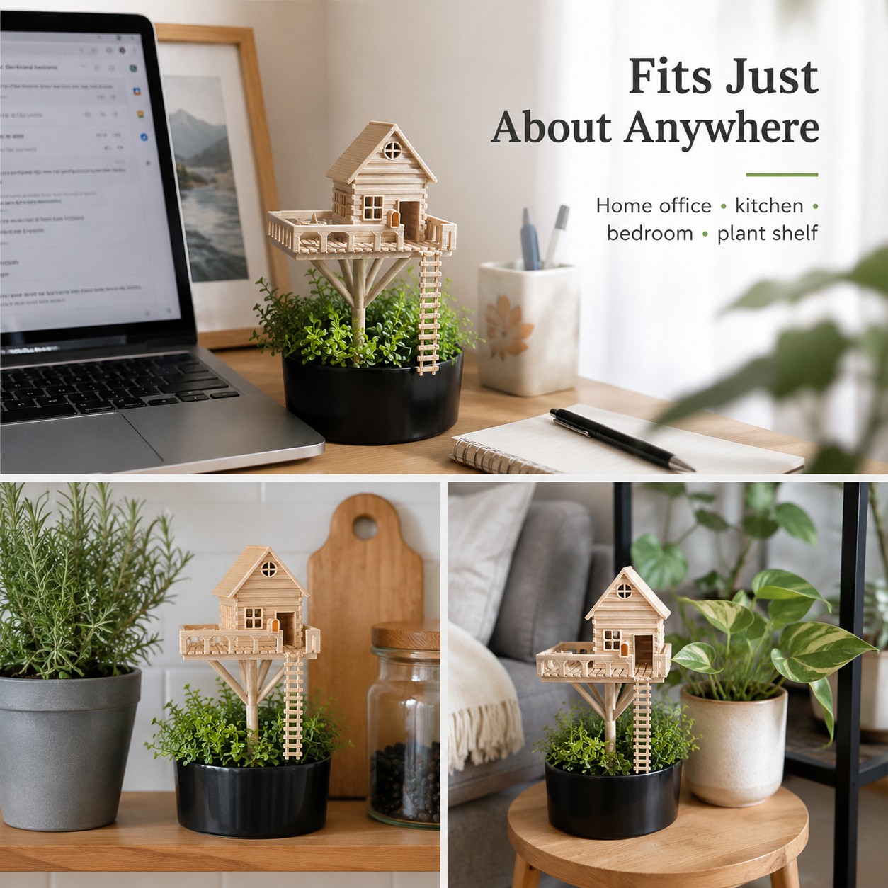 Mini Treehouse Planter Decoration