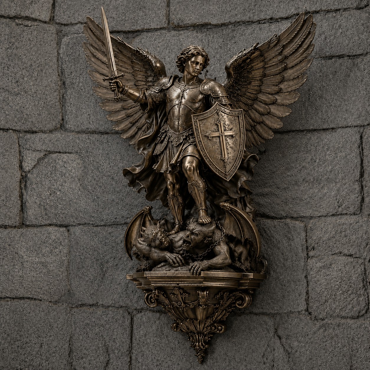 St. Michael Guardian Angel Wall Light