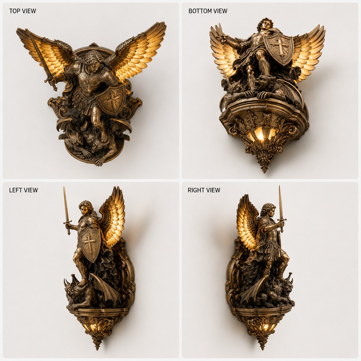 St. Michael Guardian Angel Wall Light