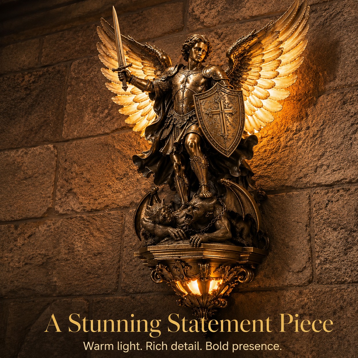 St. Michael Guardian Angel Wall Light