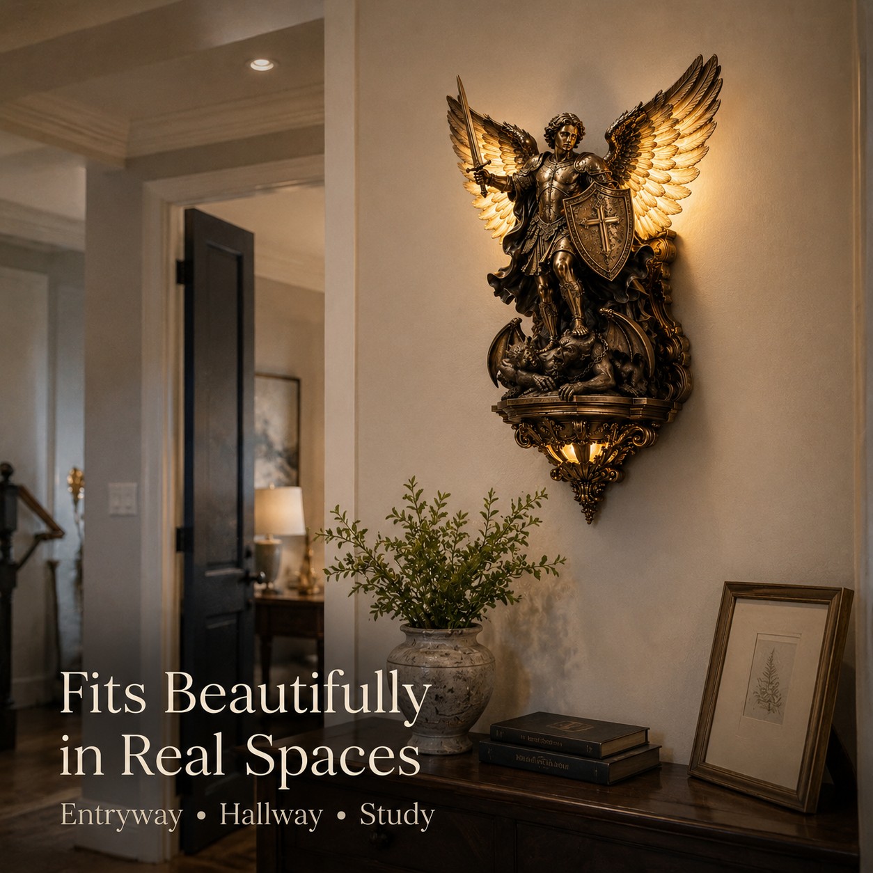 St. Michael Guardian Angel Wall Light