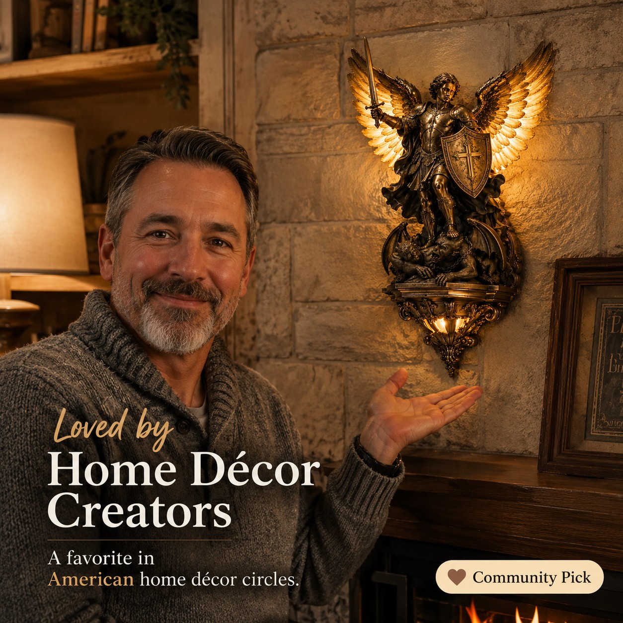 St. Michael Guardian Angel Wall Light