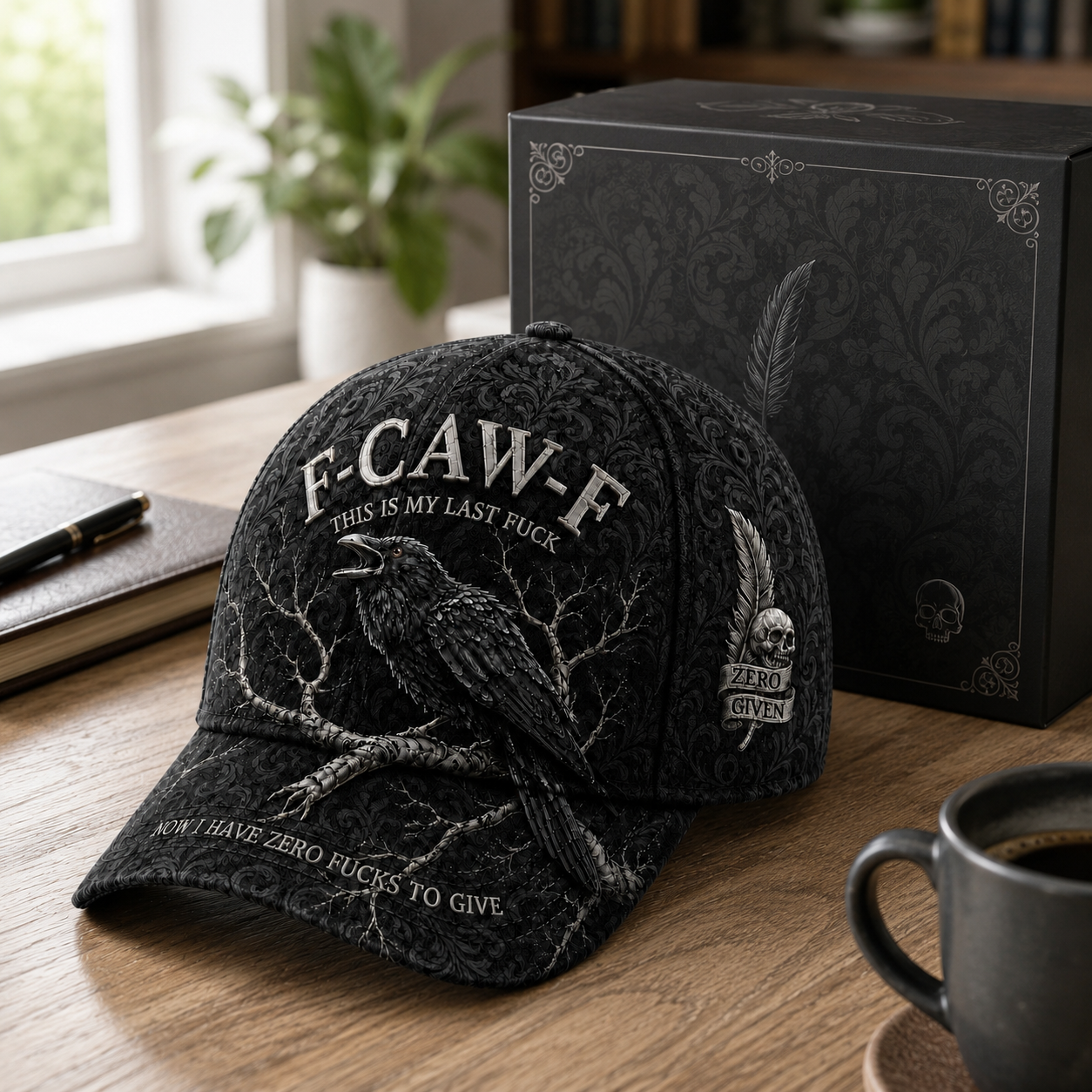F-CAW-F “Zero Fucks” Raven Cap