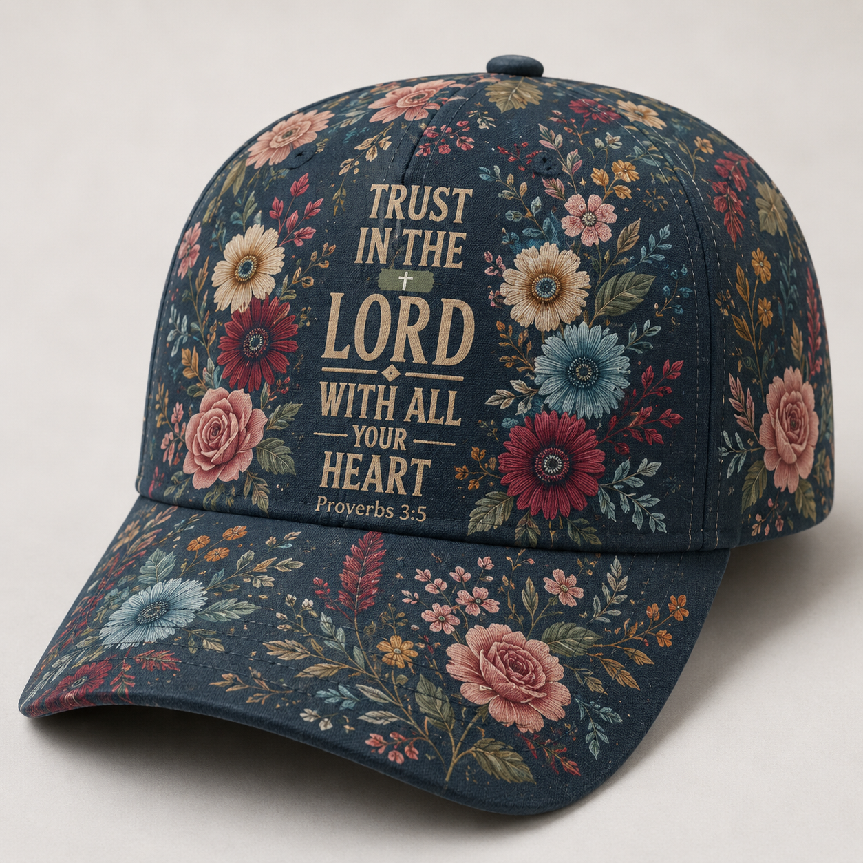 Trust in the Lord Floral Faith Hat