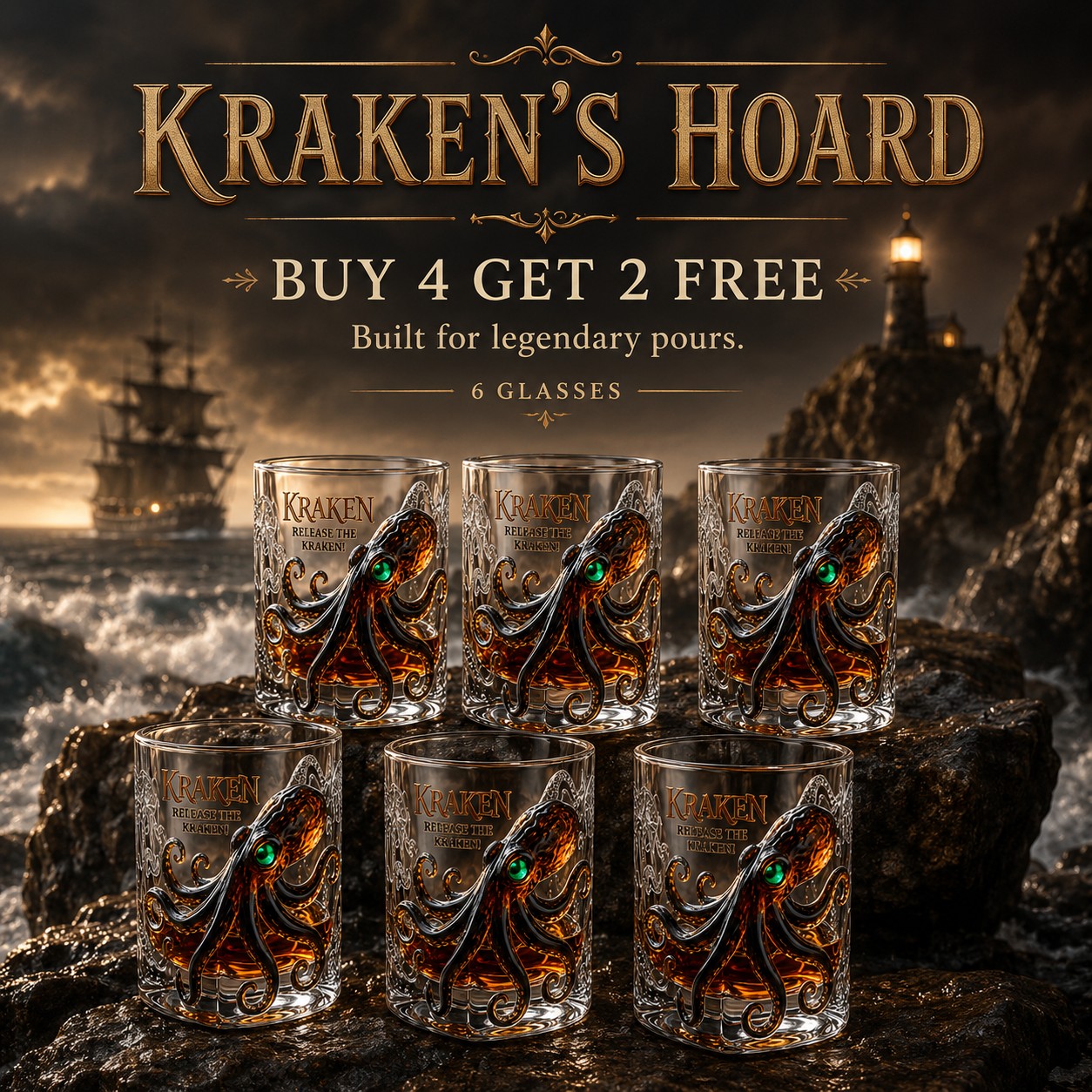 Release the Kraken Glass
