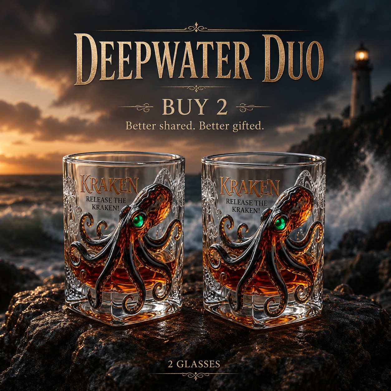 Release the Kraken Glass