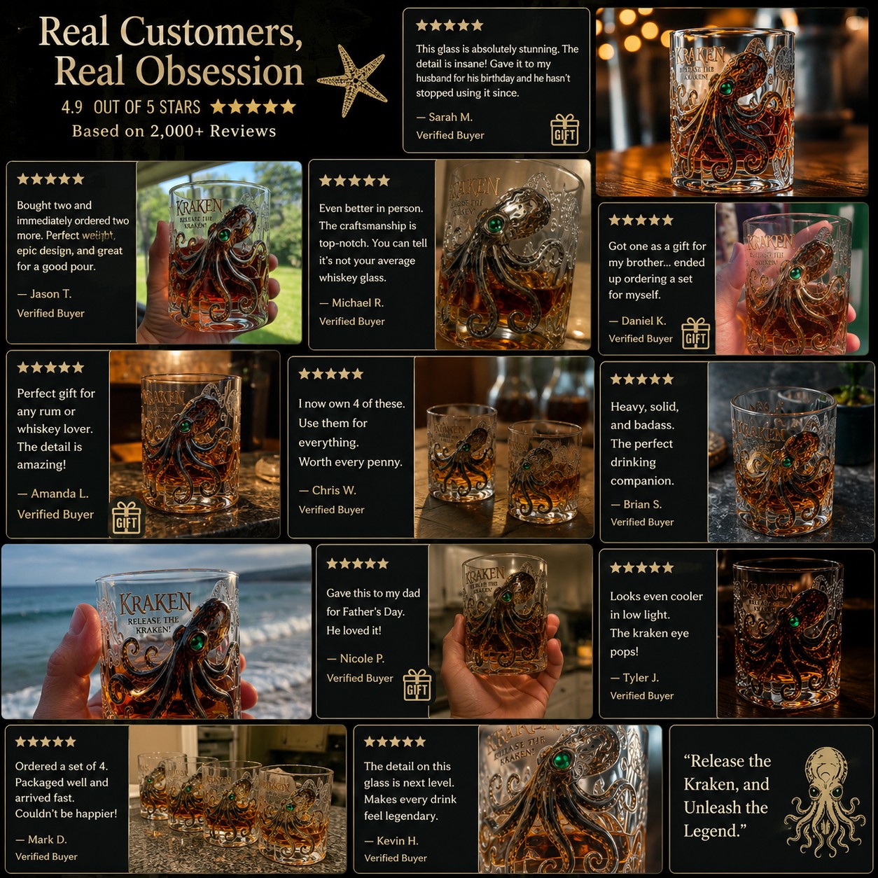 Release the Kraken Glass
