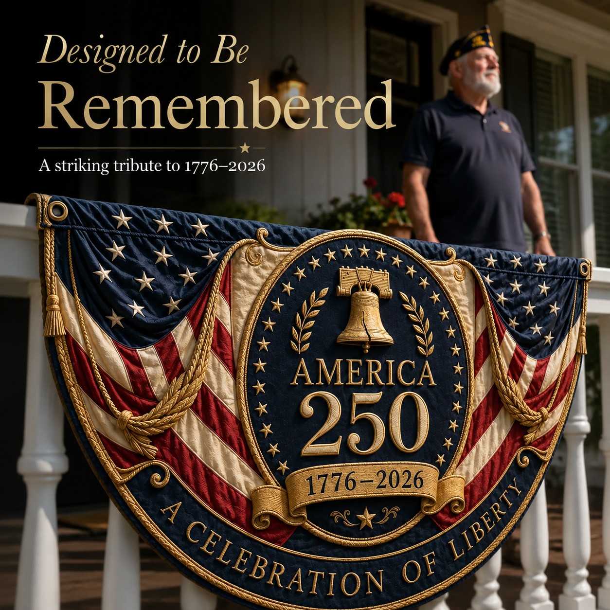 America 250 Fan Bunting Flag