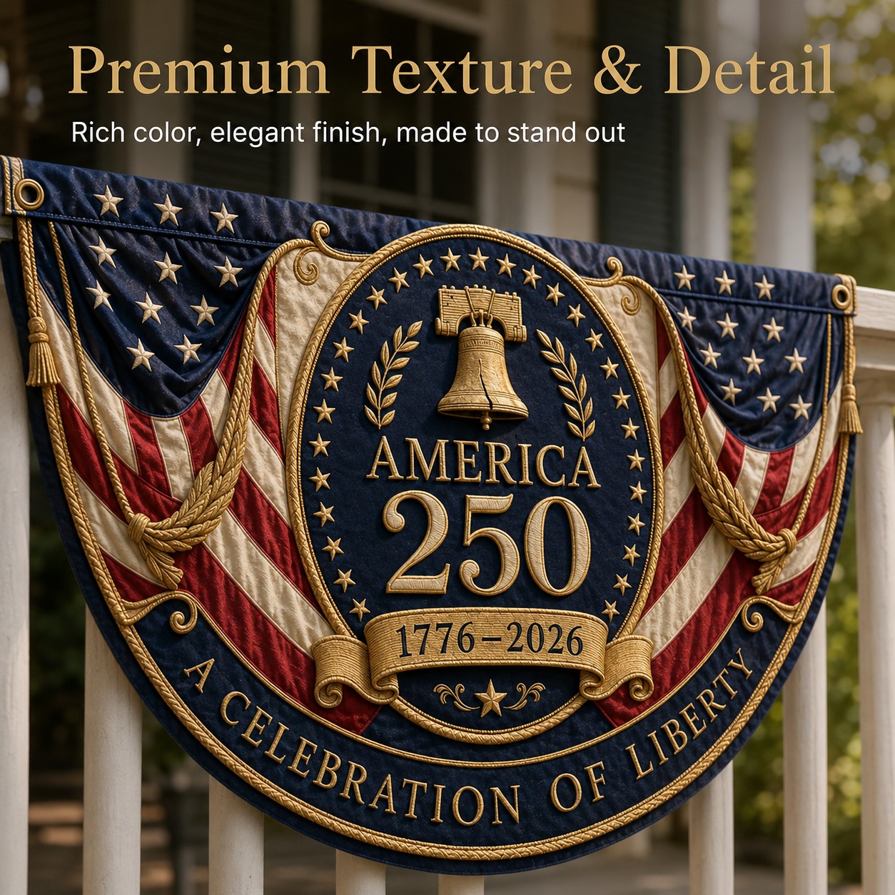 America 250 Fan Bunting Flag