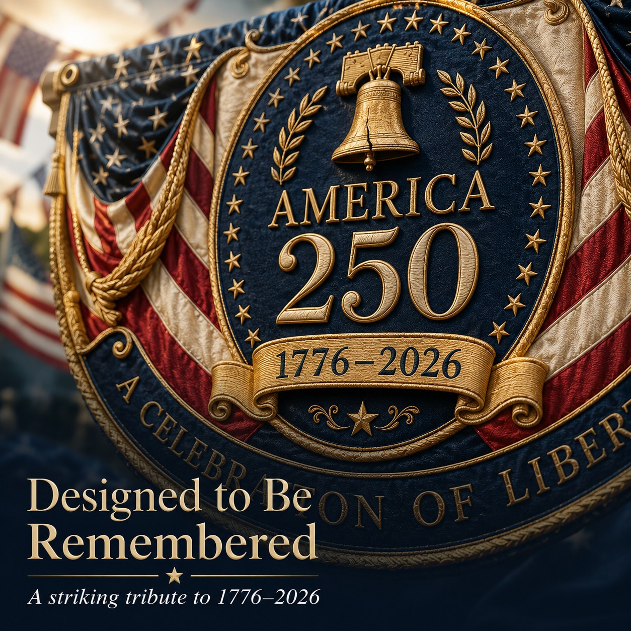 America 250 Fan Bunting Flag