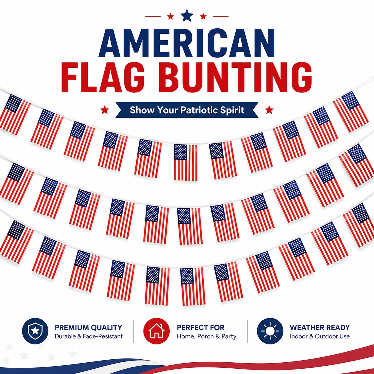 Small American Flag Bunting