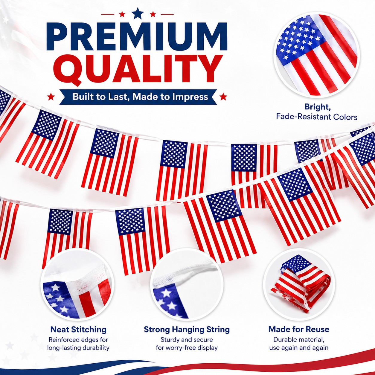 Small American Flag Bunting