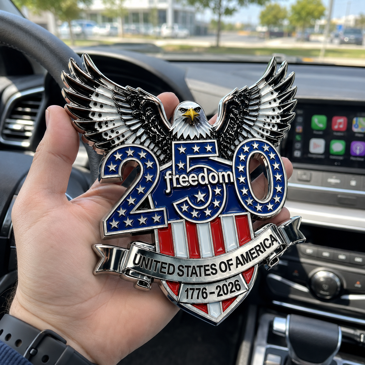 America 250 Freedom Eagle Car Emblem