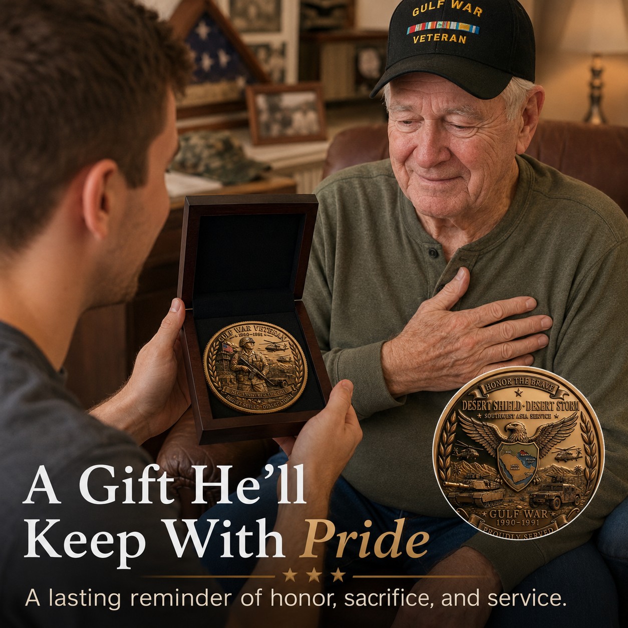 🔥LAST DAY 49 % OFF - Gulf War Veteran Commemorative Coin