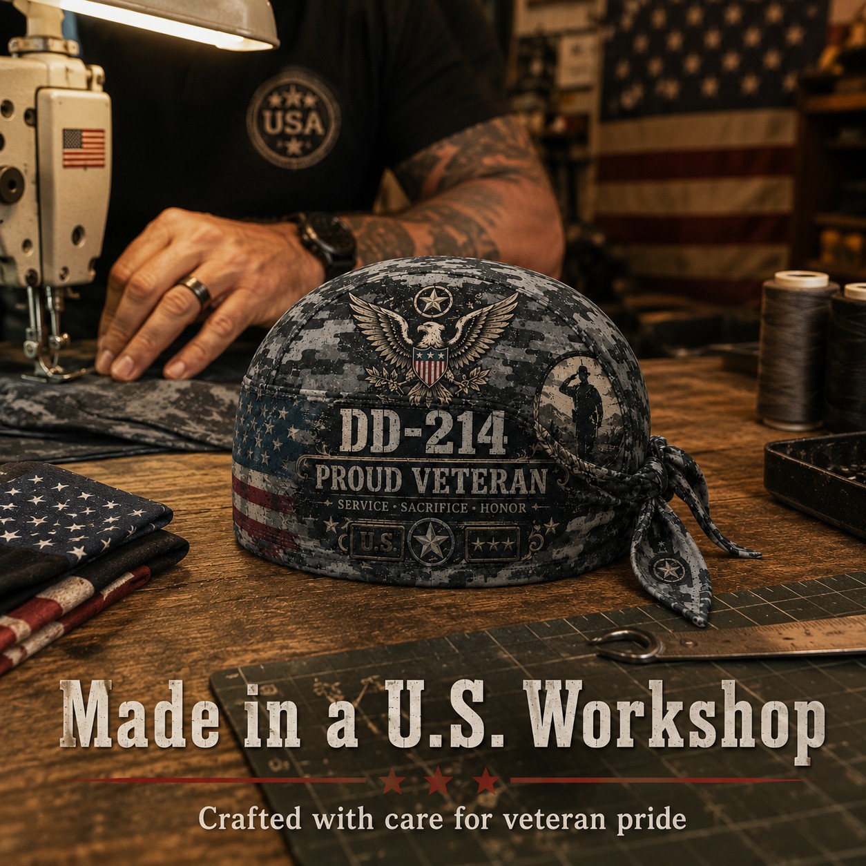 ⚡️Flash Sale 49% OFF - DD-214 Proud Veteran Riding Headwrap Cap
