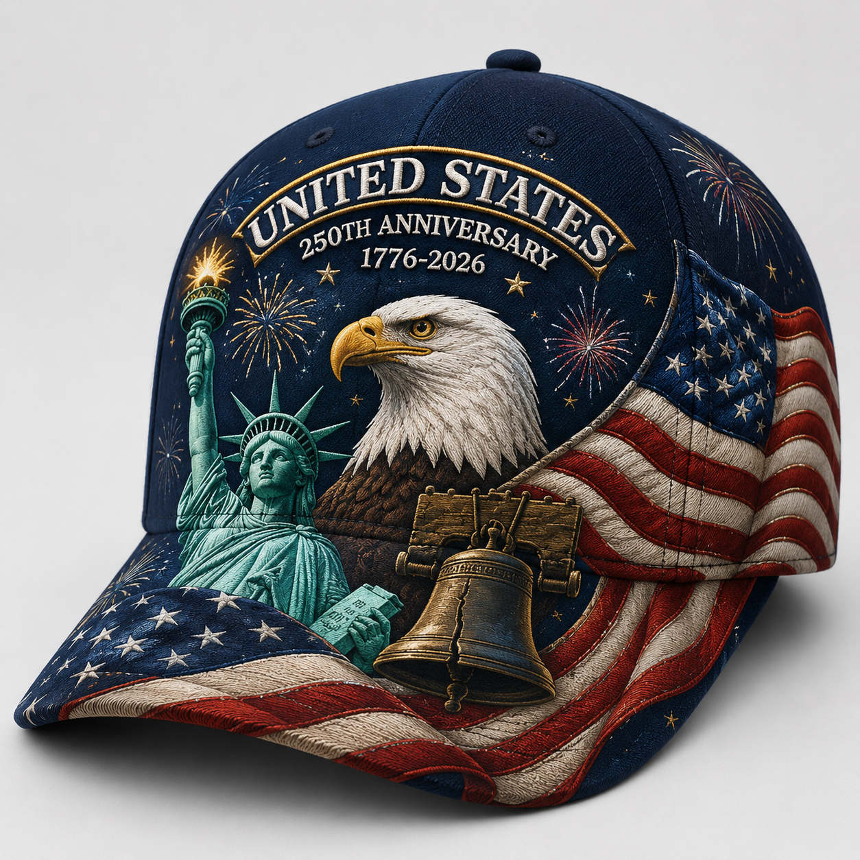 United States 250th Anniversary Patriotic Eagle Cap