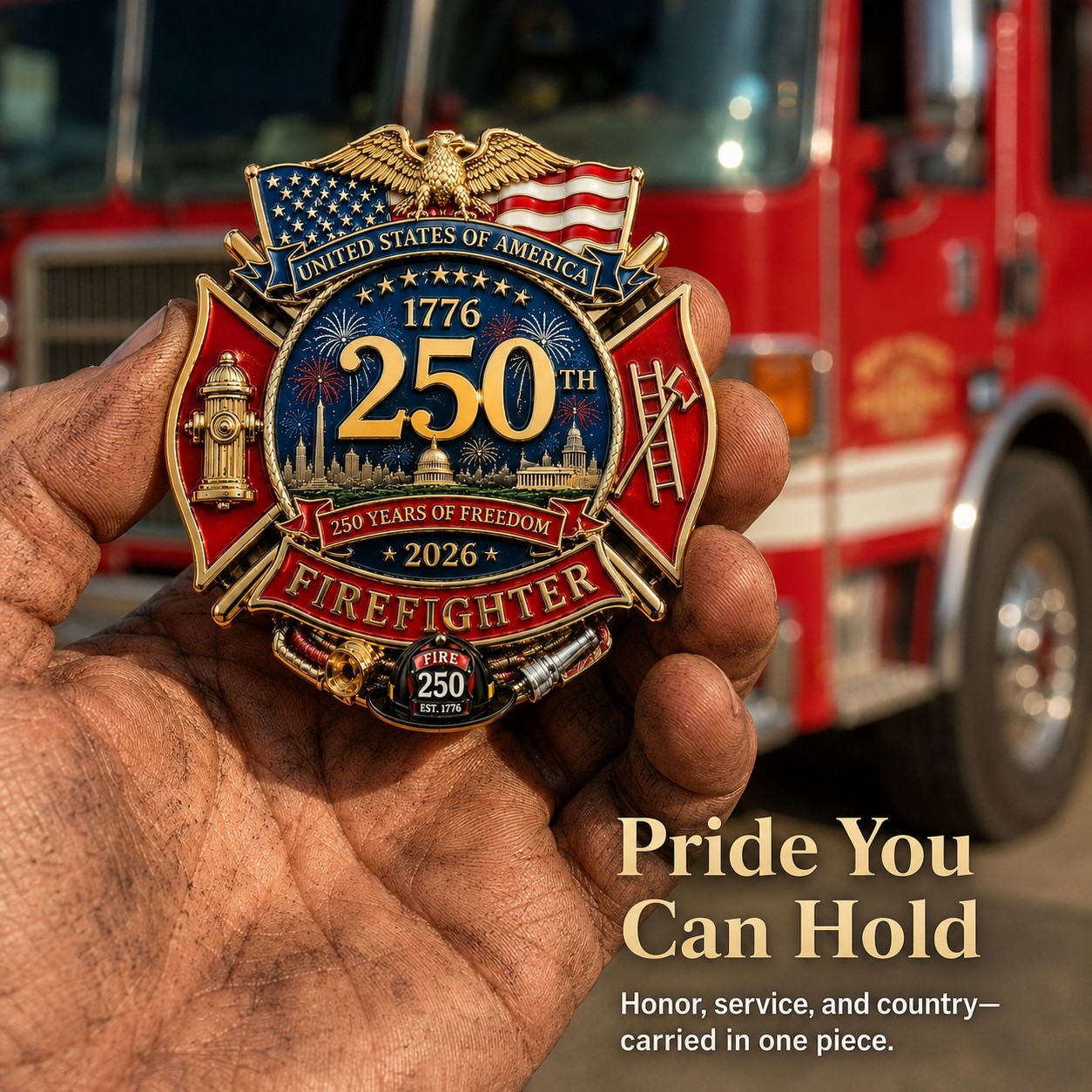 250th Anniversary Firefighter Badge