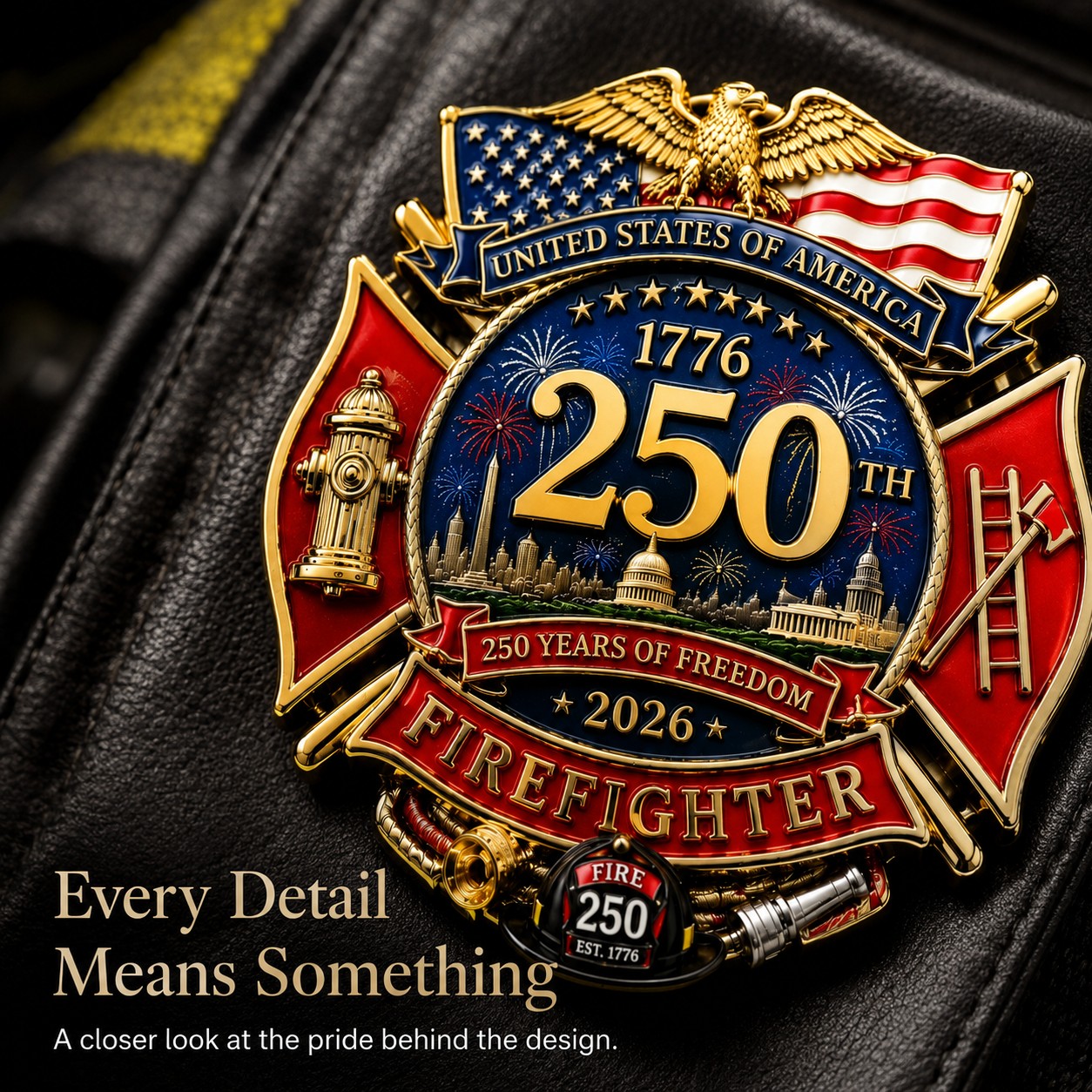 250th Anniversary Firefighter Badge
