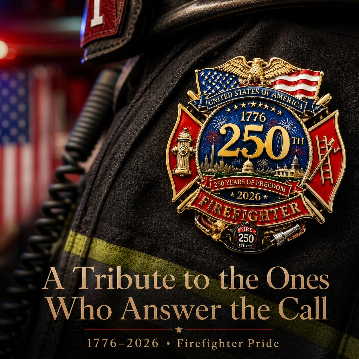 250th Anniversary Firefighter Badge