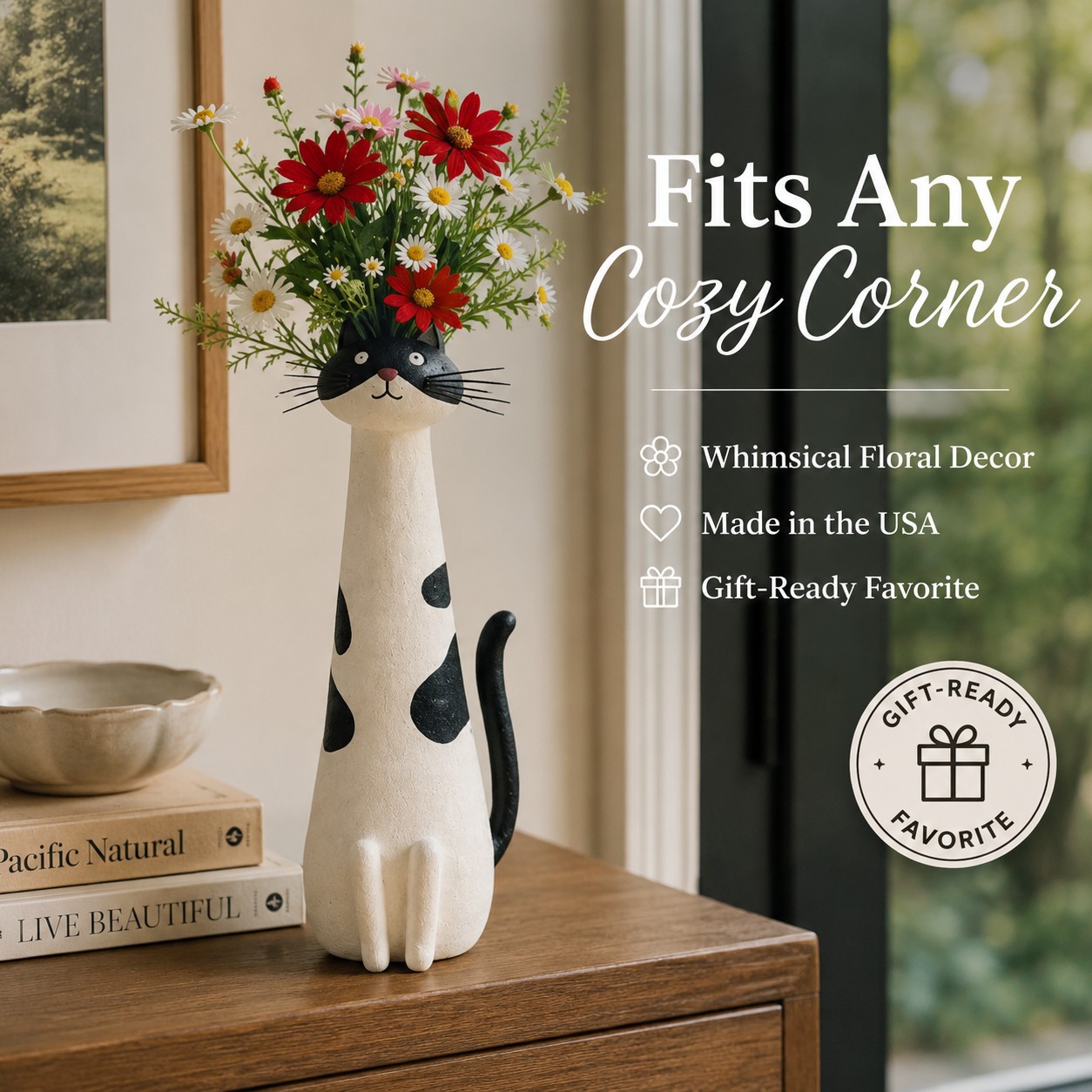 😻Handcrafted Quirky Cat Vase
