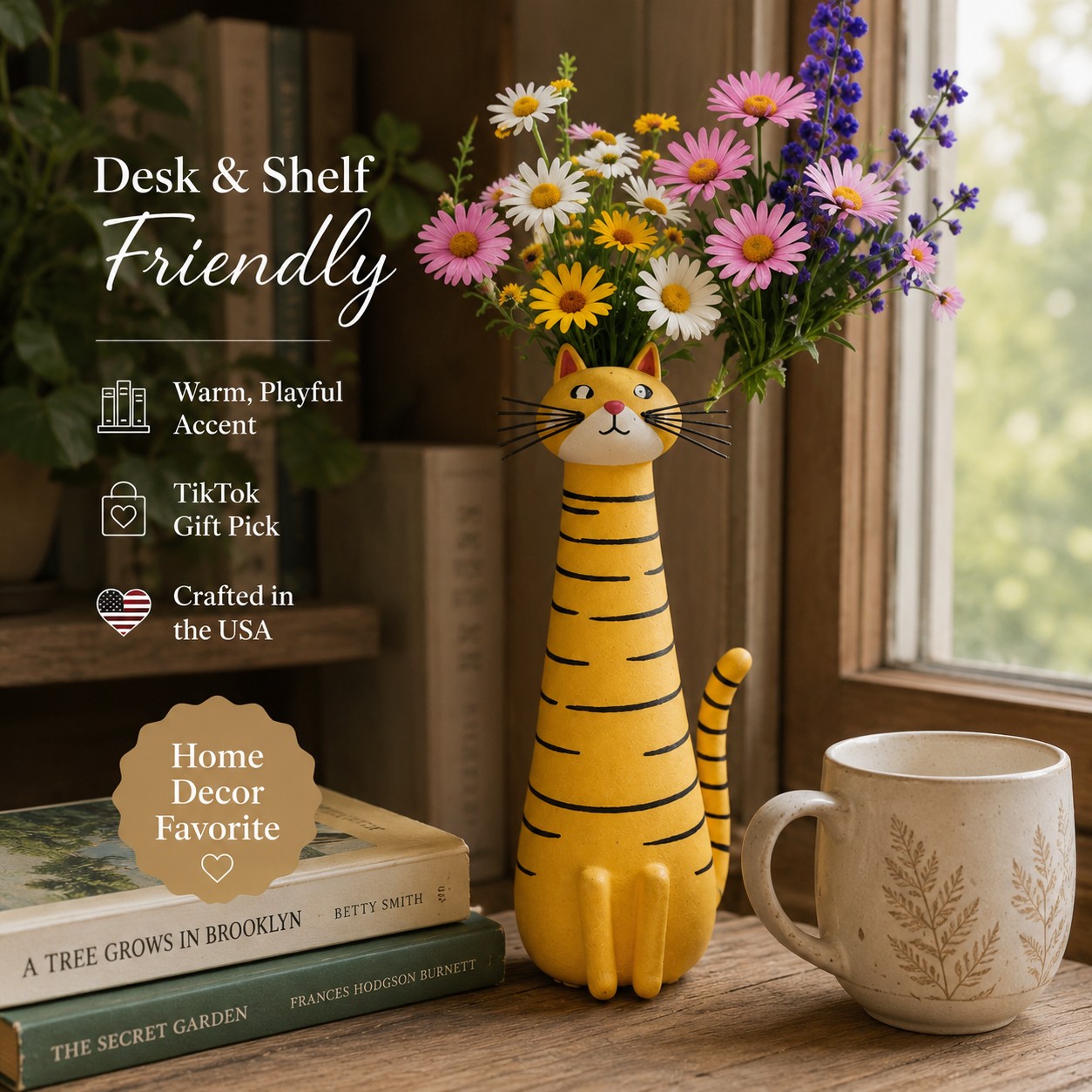 😻Handcrafted Quirky Cat Vase