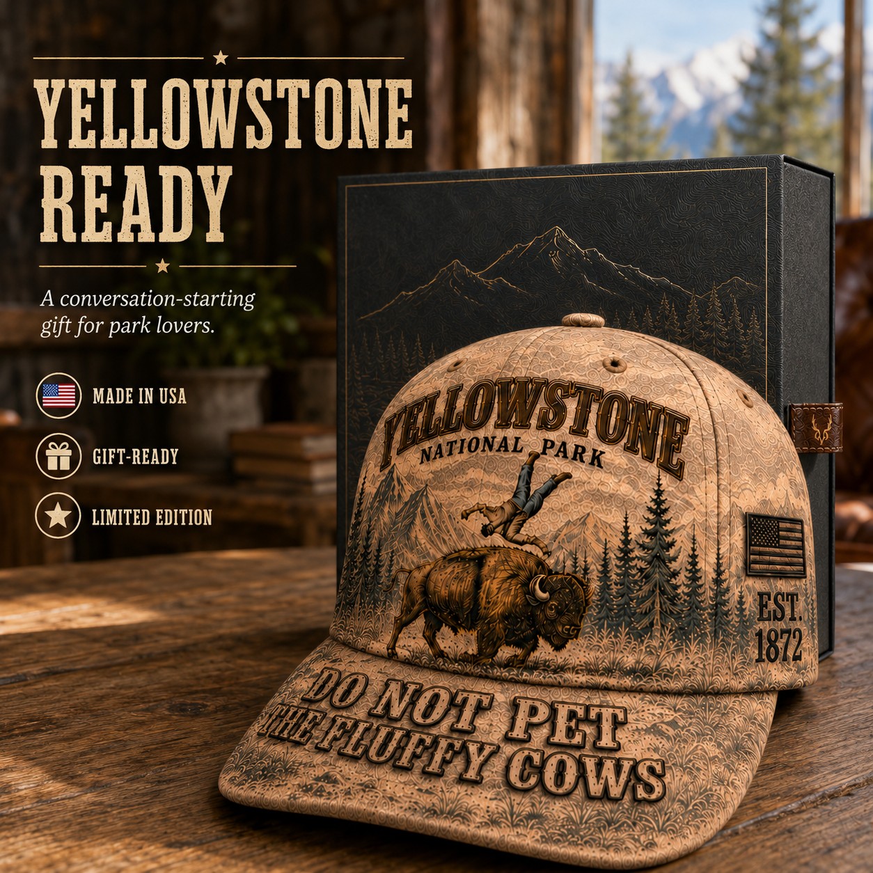 Yellowstone Bison Encounter Hat