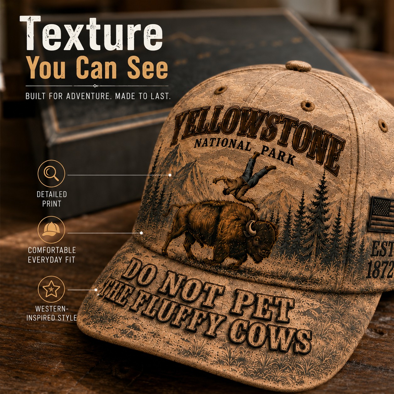 Yellowstone Bison Encounter Hat