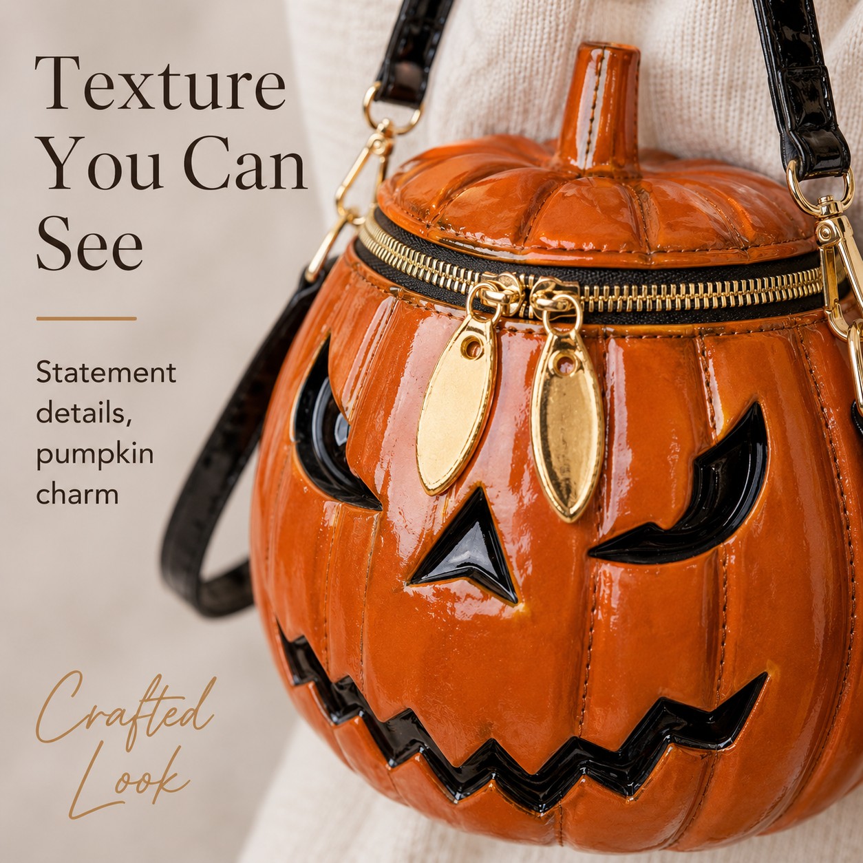 Premium Leather Pumpkin Bag