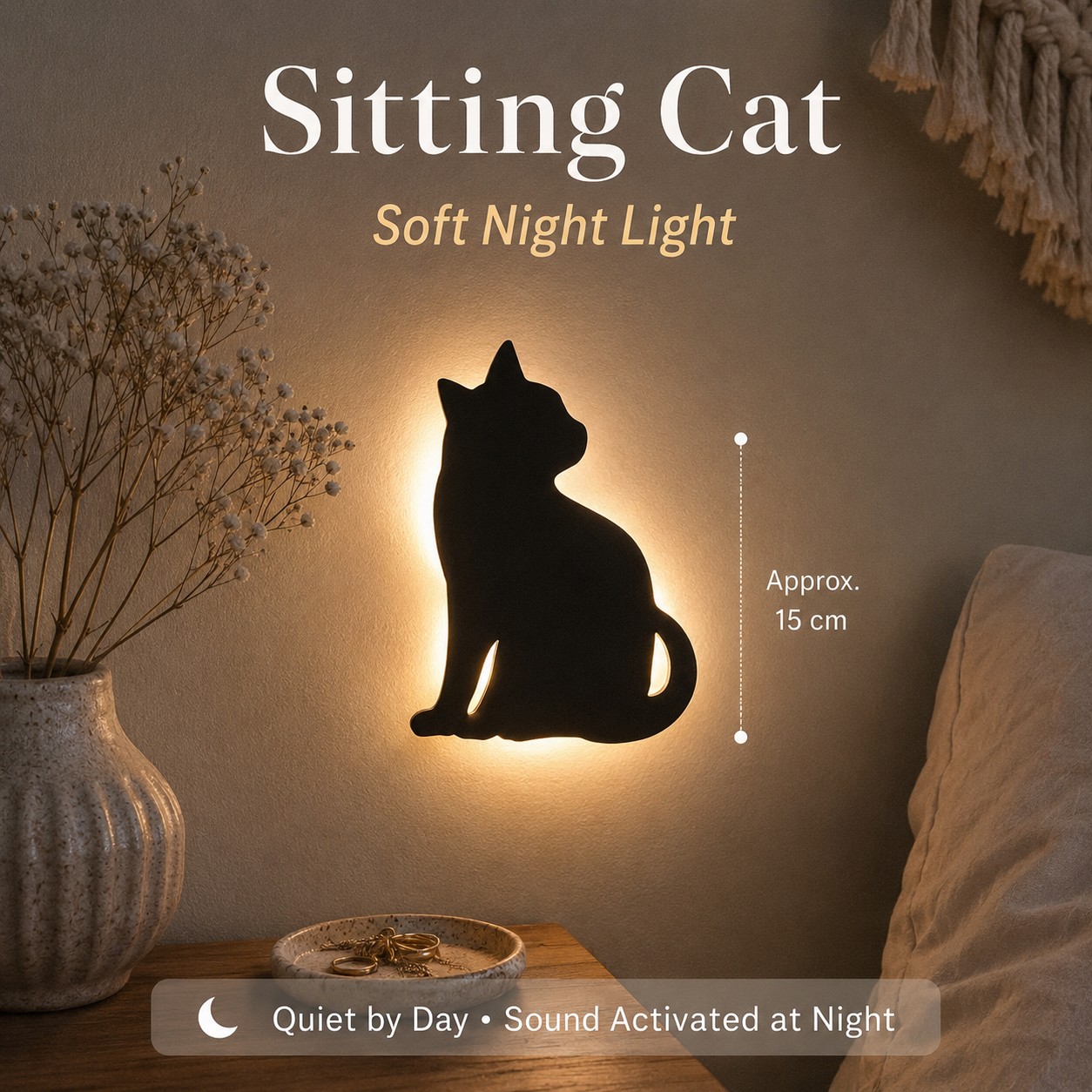 Cat Shadow Night Light Set