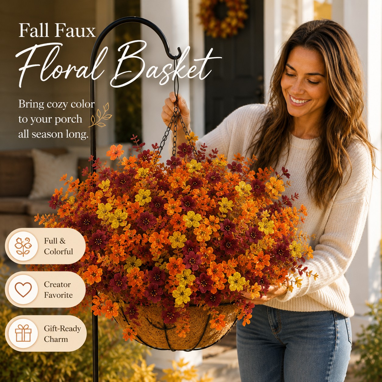 Fall Faux Flower Arrangement