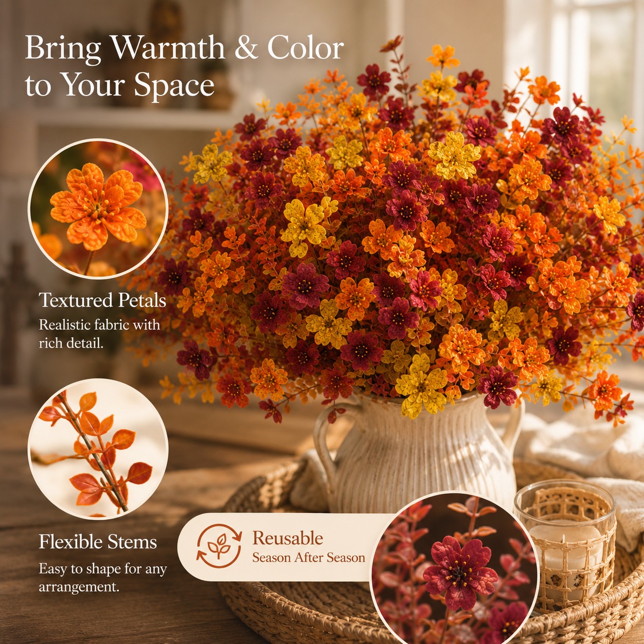 Fall Faux Flower Arrangement