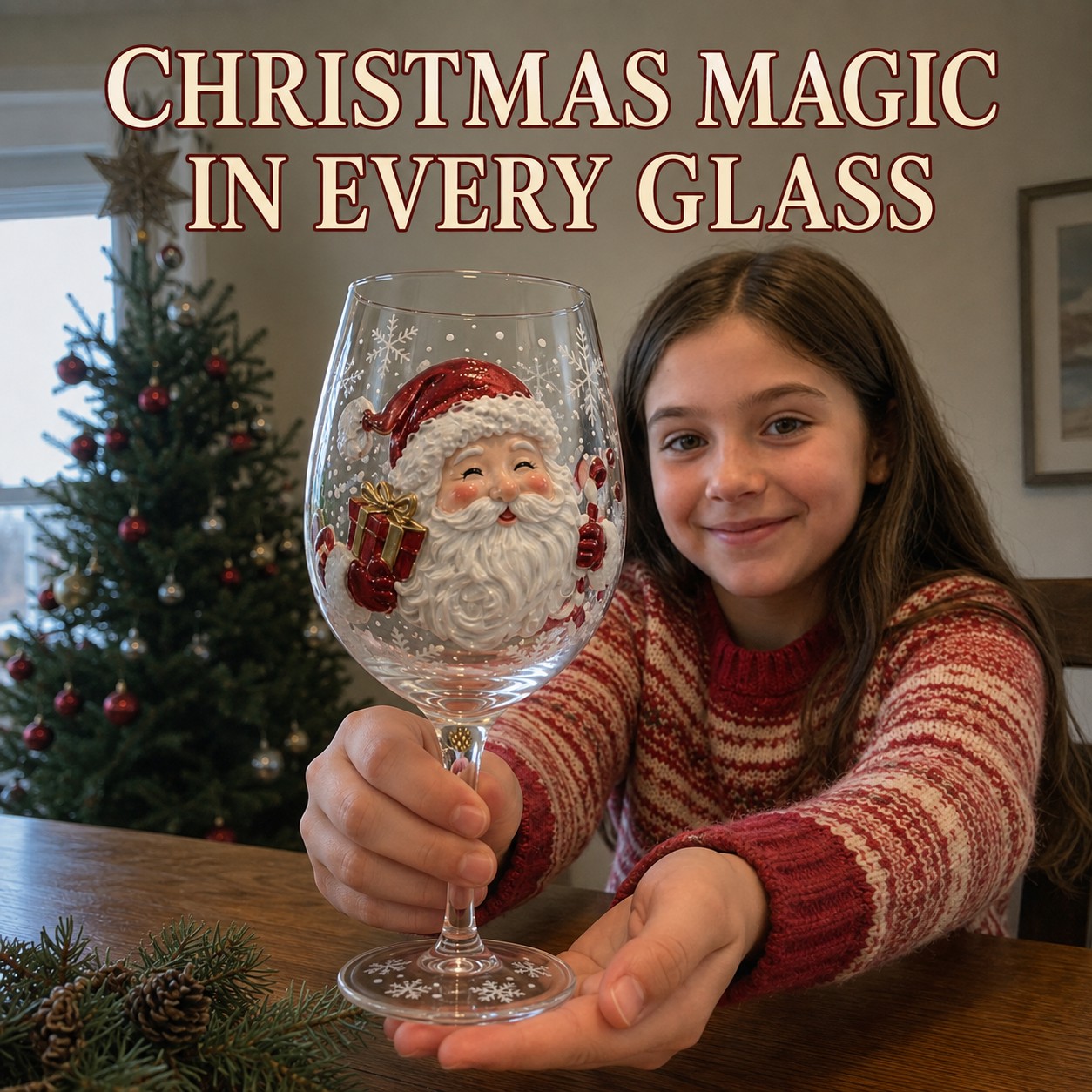 【🔥Free Shipping Only Today!】🎁Christmas Wine Glass Collection Gift Box Set✨