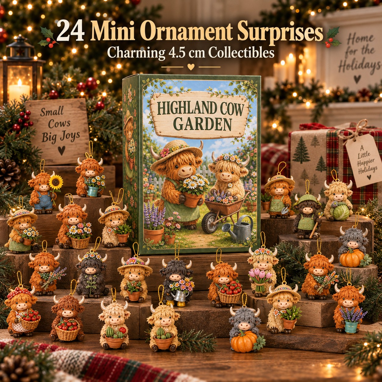 Highland Cow Garden 24-in-1 Advent Calendar