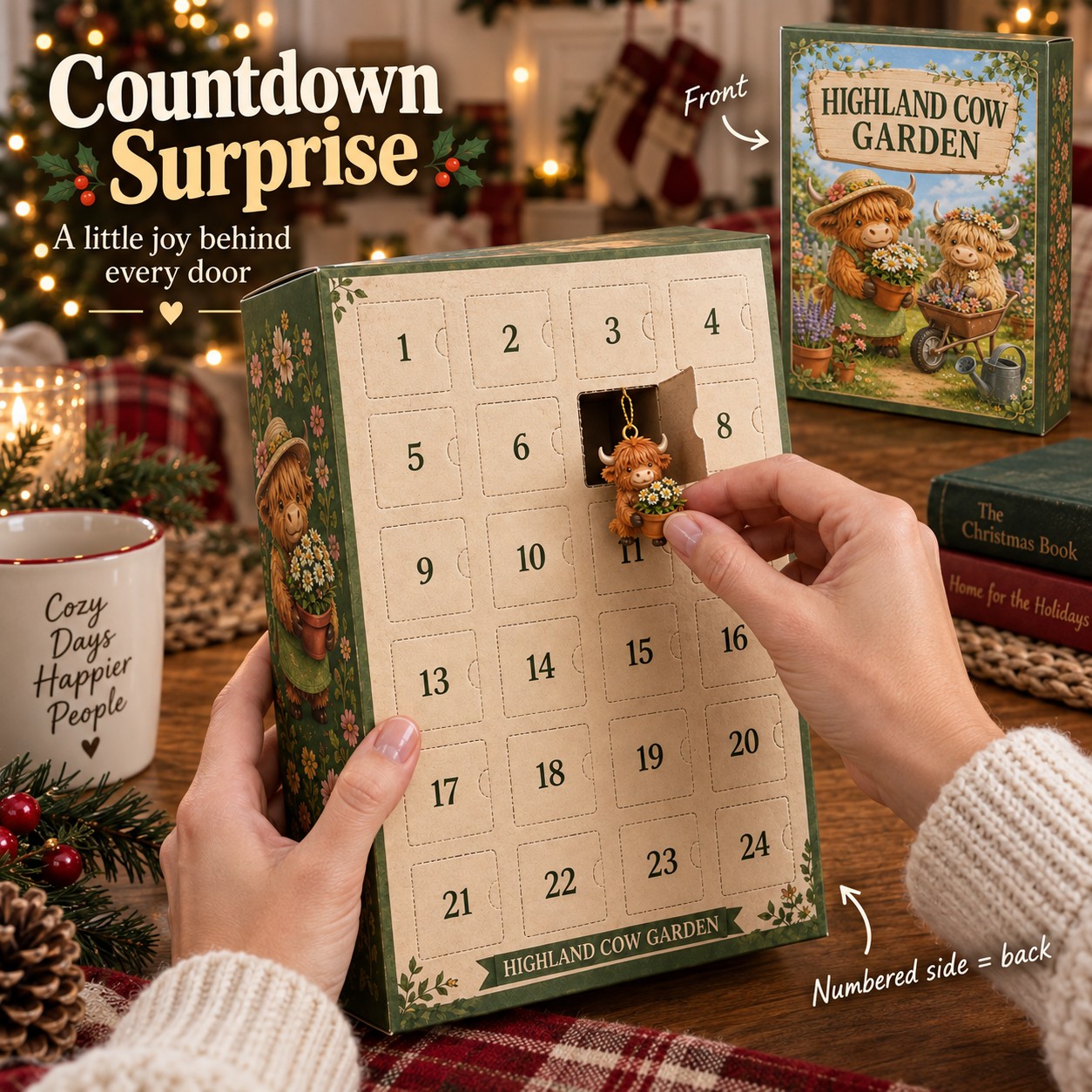 Highland Cow Garden 24-in-1 Advent Calendar