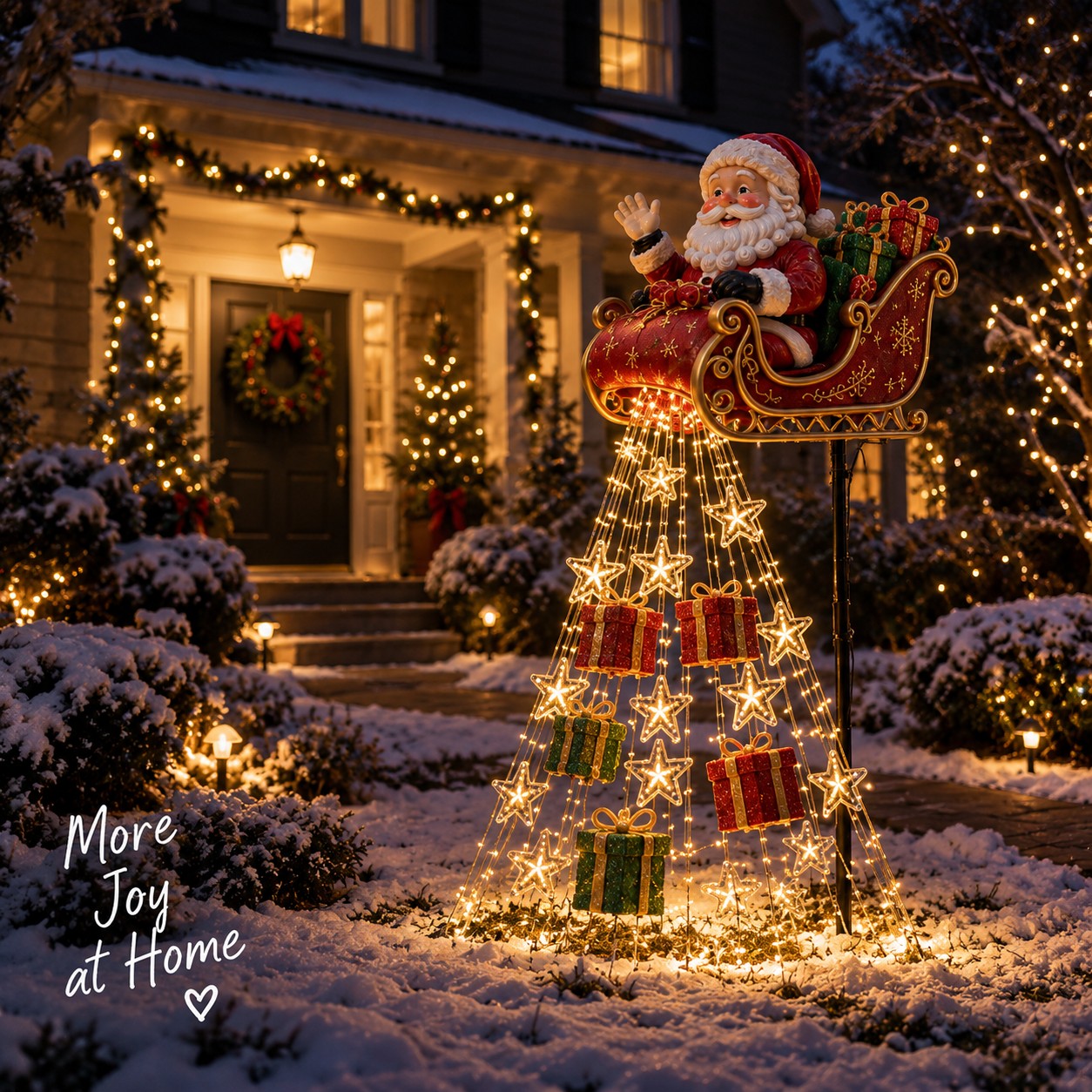 Santa’s Sleigh Cascade Yard Light