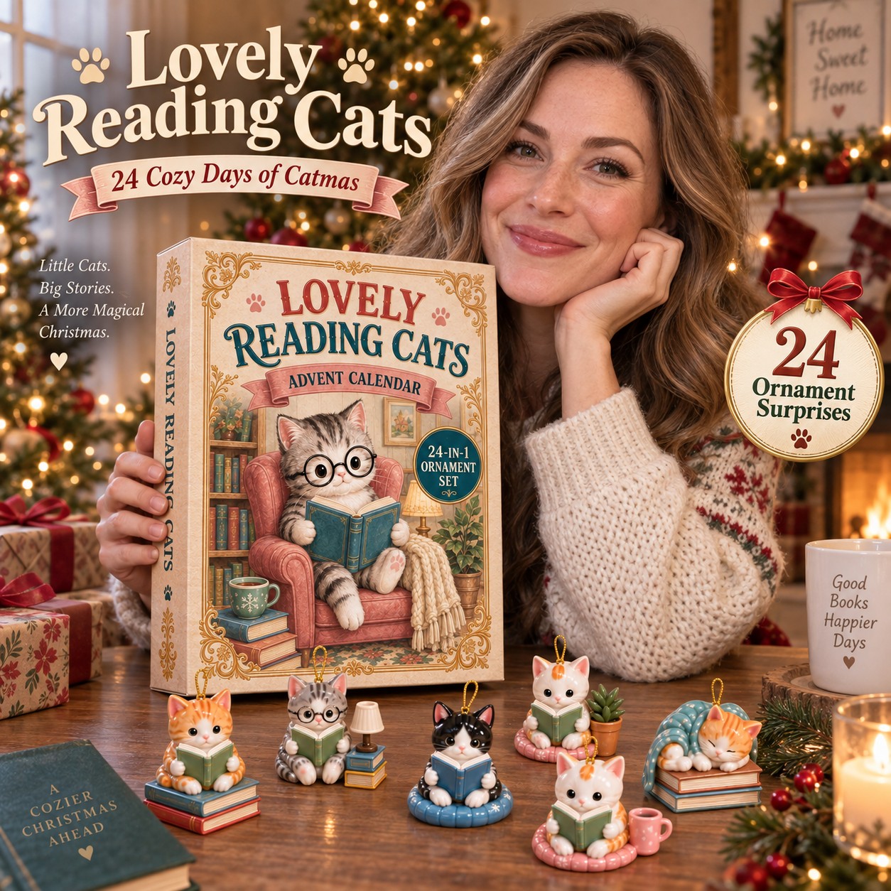 Lovely Reading Cats 24-Day Advent Calendar